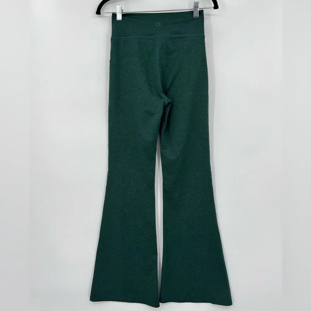 GAP Fit Teen Girl’s Crossover High Rise Flare Leggings Pants Dark Green Sz 14-16